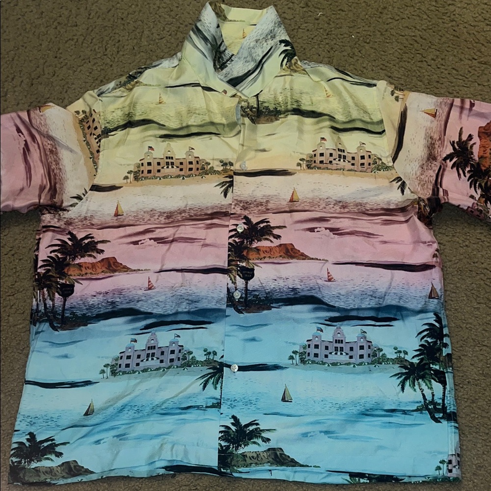 Amiri Colorful Tropical Button-Up Shirt